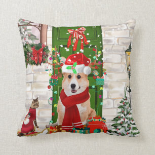 Corgi Dog Weihnachten Kissen