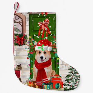 Corgi Dog Weihnachten Kleiner Weihnachtsstrumpf