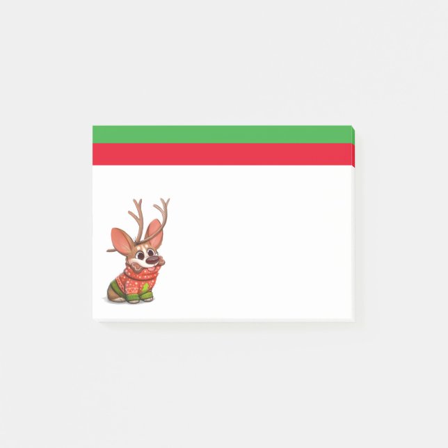 Corgi Dog Weihnachten Post-it Klebezettel (Vorderseite)