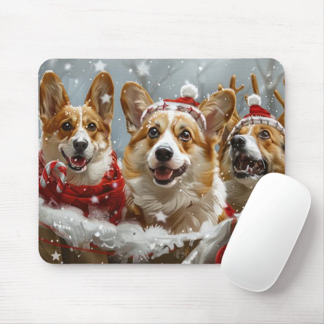 Corgi Dog Weihnachtsfest Mousepad (Mit Mouse)