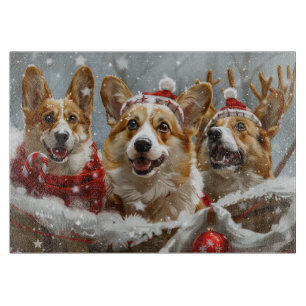 Corgi Dog Weihnachtsfest Schneidebrett