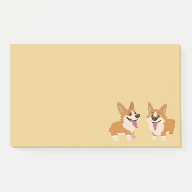 Corgi Dogs Post-it Klebezettel (Vorderseite)