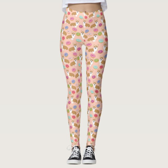 Corgi Donut-Leggings Leggings (Vorderseite)