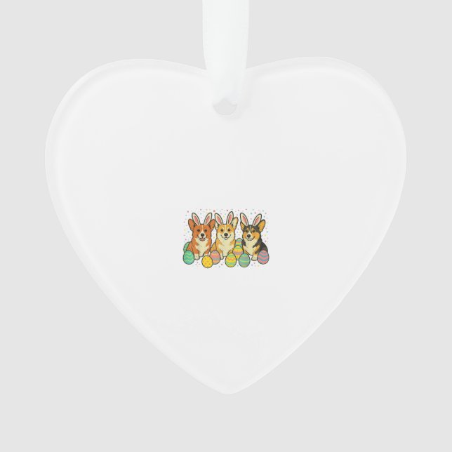 Corgi Easter T-Shirt_1 Ornament (Vorderseite)