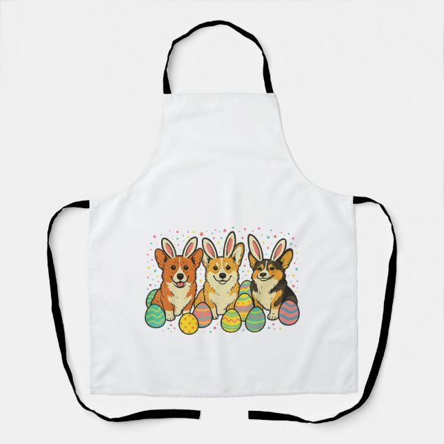Corgi Easter T-Shirt_1 Schürze (Vorderseite)