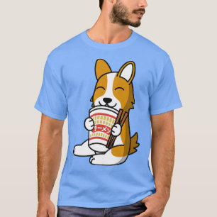Corgi Eating Instant Ramen Noodles Dog-470 T-Shirt