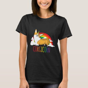 Corgi Einhorn Hund Regenbogen Corgicorn T-Shirt