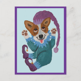 Corgi-Elf Postkarte
