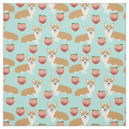 Corgi Emoji Fabric - niedliche Pfirsichkorgis-Hint Stoff