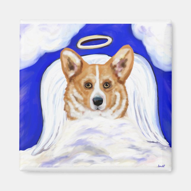 Corgi Engel Magnet (Vorne)