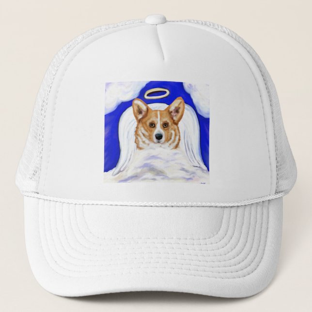 Corgi Engel Truckerkappe (Vorderseite)