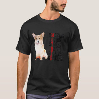 Corgi Erstaunlich Liebend Stark Glücklich Selbstlo T-Shirt
