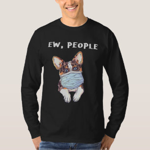 Corgi Ew Leute tragen eine Gesichtsmaske T-Shirt