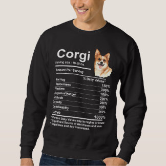 Corgi Facts Nutrition Funny Corgi Mama Dog 675 Sweatshirt