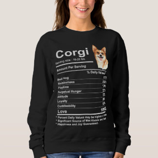 Corgi Facts Nutrition Funny Corgi Mama Dog 675 Sweatshirt