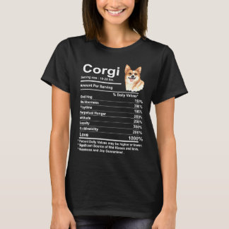 Corgi Facts Nutrition Funny Corgi Mama Dog 675 T-Shirt