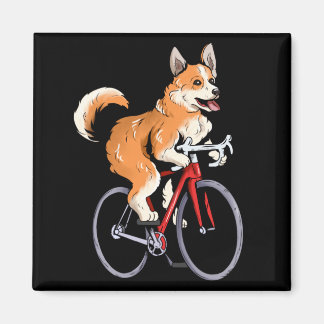 Corgi fährt Fahrrad Süßer Biker Radfahrer Magnet