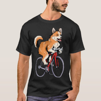 Corgi fährt Fahrrad Süßer Biker Radfahrer T-Shirt