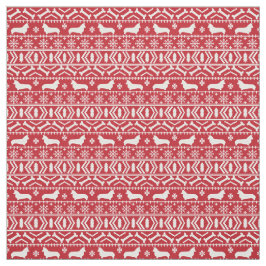 Corgi Fair Isle Fabric - niedliches Corgi Hund Des Stoff