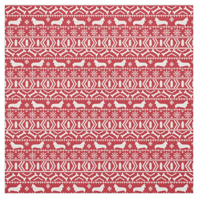 Corgi Fair Isle Fabric - niedliches Corgi Hund Des Stoff (Muster)