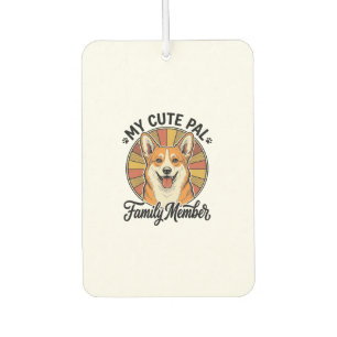 Corgi-Familien-Shirt Vintage Haustierliebhaber-Des Autolufterfrischer