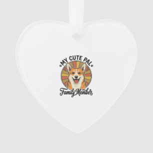 Corgi-Familien-Shirt Vintage Haustierliebhaber-Des Ornament