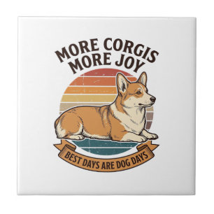 Corgi-Fan-Shirt Vintage Gravur Hunde-Zitat Desi Fliese