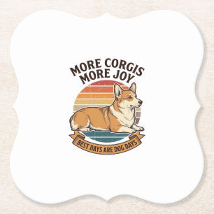Corgi-Fan-Shirt Vintage Gravur Hunde-Zitat Desi Untersetzer