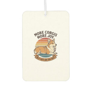 Corgi-Fan-Shirt Vintage Gravur Hundezitat Desi Autolufterfrischer