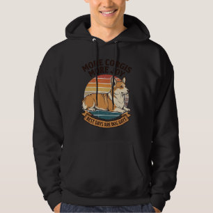 Corgi-Fan-Shirt Vintage Gravur Hundezitat Desi Hoodie