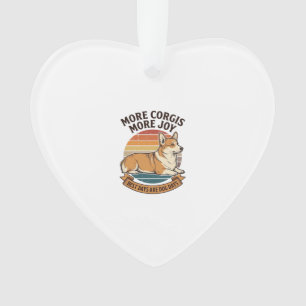 Corgi-Fan-Shirt Vintage Gravur Hundezitat Desi Ornament