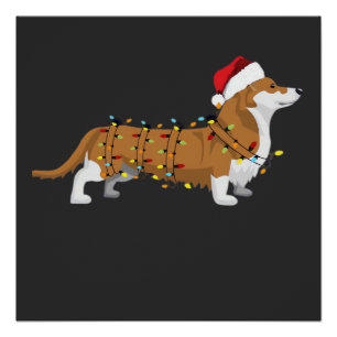 Corgi-Feiertags-Weihnachtslicht Essential T-Shirt Poster