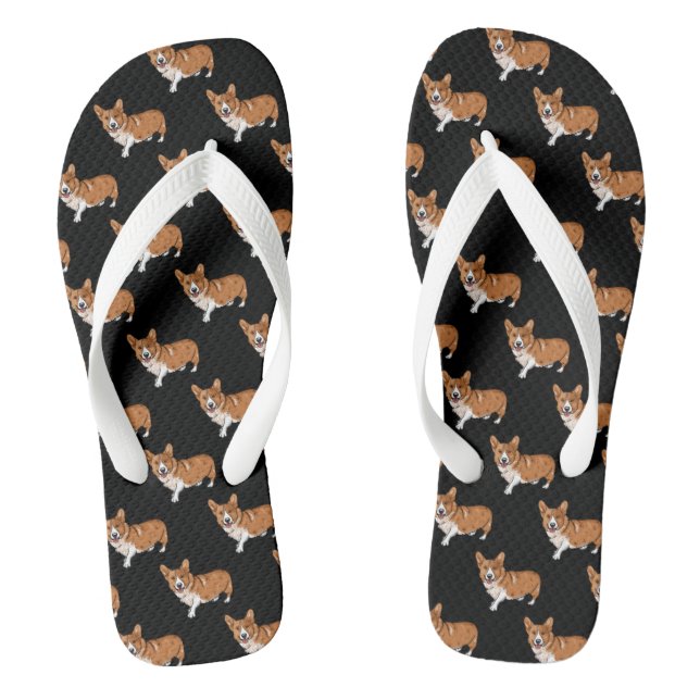 Corgi Flip Flops (Fußbett)
