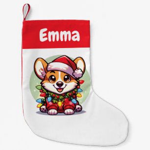 Corgi Frohe Weihnachts Winter Tiere Niedlich Corgi Kleiner Weihnachtsstrumpf