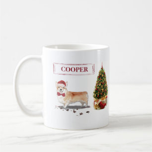 Corgi Funny Christmas Dog mit Tree Kaffeetasse