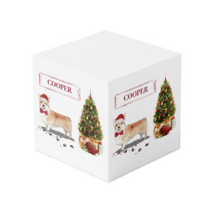 Corgi Funny Christmas Dog mit Tree Würfel