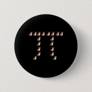 Corgi - Funny Dog Lover Pi Day Math Geek Geschenke Button