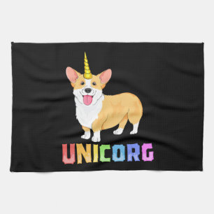 Corgi für Kinder Mädchen Unicorg Einhorn Corgicorn Geschirrtuch