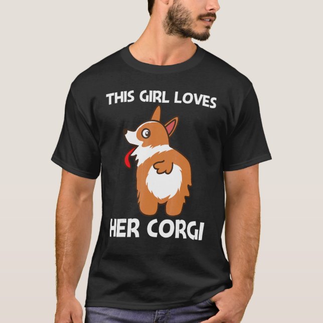 Corgi für Mädchen Kinder Haustier Hundebesitzer T-Shirt (Vorderseite)
