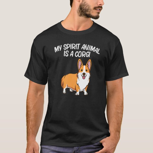 Corgi für Männer Frauen Walisischer Korgi Hund Tie T-Shirt (Vorderseite)