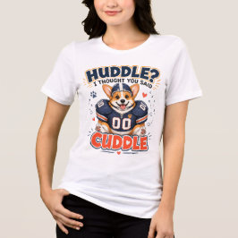 Corgi-Fußball-Huddle-Kuschel-Cartoon Tri-Blend Shirt