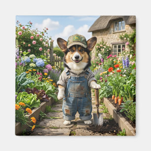 Corgi-Gärtner Magnet