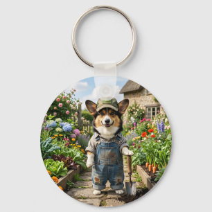 Corgi-Gärtner Schlüsselanhänger