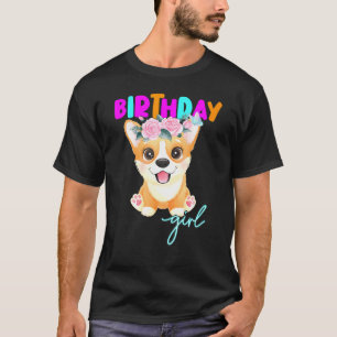 Corgi Geburtstags Mädchen Corgi Hund T-Shirt