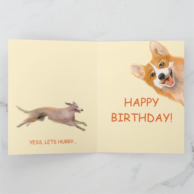 Corgi-Geburtstagskarte Karte (Innenseite)