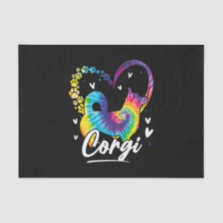 Corgi Gefärbte Krawatte Rainbow Dog Lover Geschenk Seidenpapier