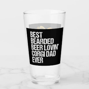 Corgi-Geschenk Bester Bartbeer Lovin Corgi Vater Glas