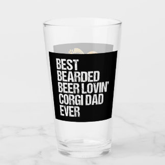 Corgi-Geschenk| Bester Bartbeer Lovin Corgi Vater  Glas