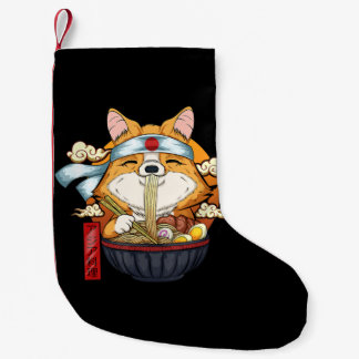 Corgi-Geschenk| Ramen Kawaii Corgi Welpe Japanisch Kleiner Weihnachtsstrumpf
