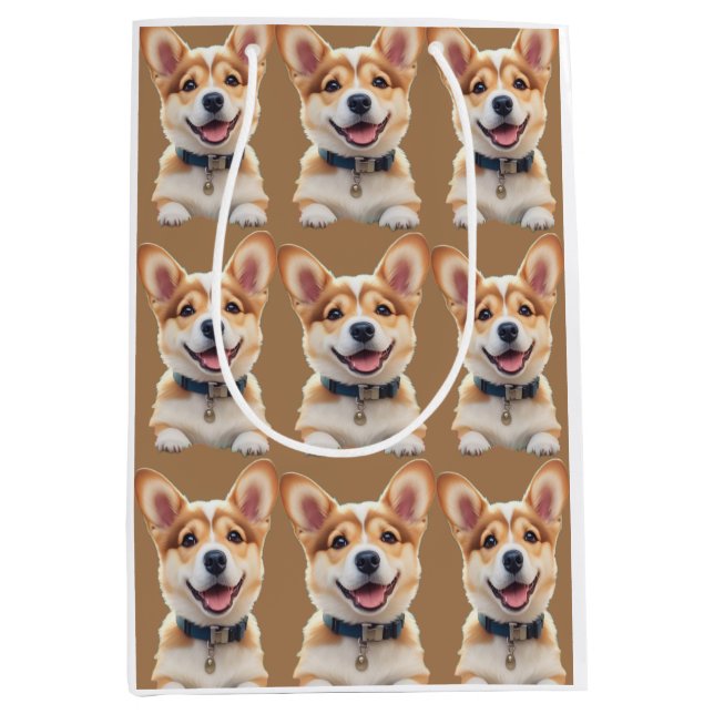 Corgi Gift Bag Mittlere Geschenktüte (Vorderseite)